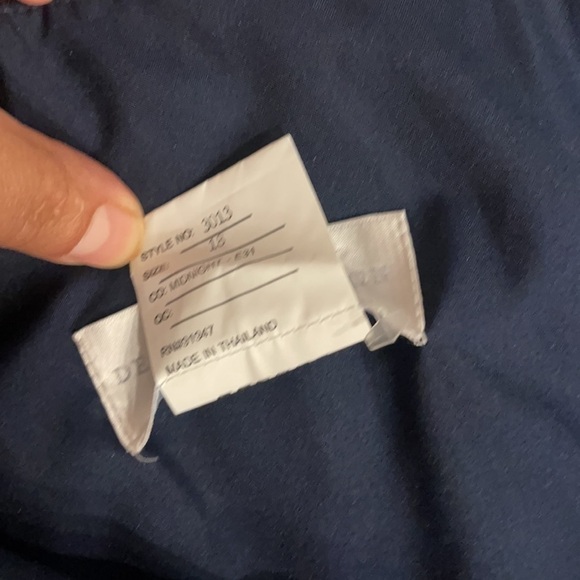 DESSY COLLECTION 3013 SEAMED BODICE CREPE TRUMPET MIDNIGHT DRESS GOWN size 18 - Picture 9 of 10